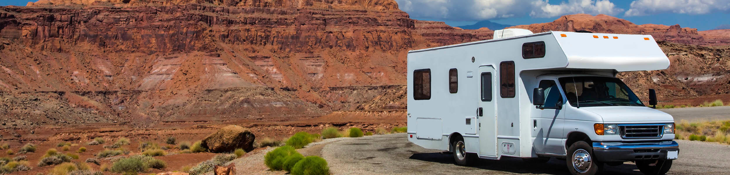 rv and red rock