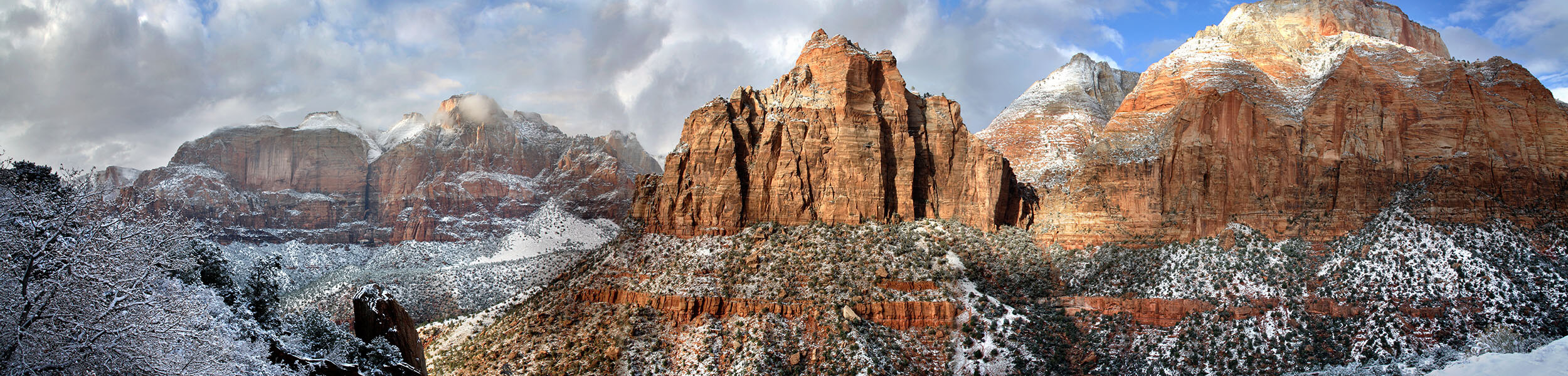 snowy zion