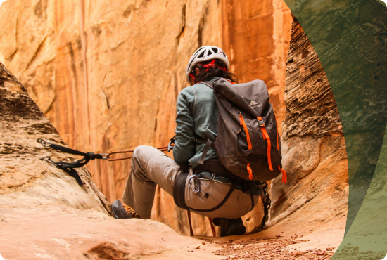 Climber in a Canyon