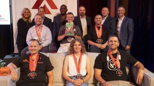 State Bank Business Challenge Winners Showing their awards