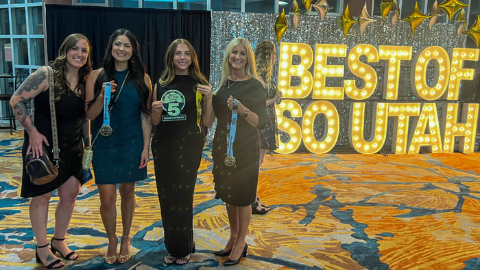BOSU-1 best of southern utah gala with four women holding medals